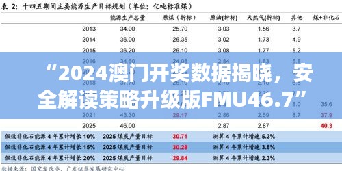 “2024澳门开奖数据揭晓，安全解读策略升级版FMU46.7”