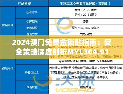 2024澳门免费金锁匙指南：安全策略深度剖析MYL304.91