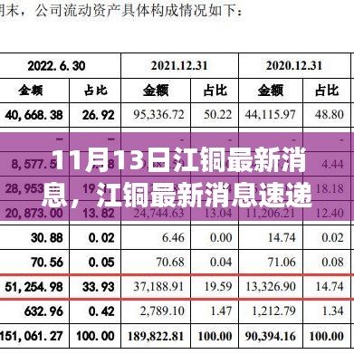 江铜最新动态与行业进展速递，11月13日更新