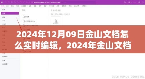 2024年金山文档实时编辑指南，掌握在线文档操作技巧，轻松协作