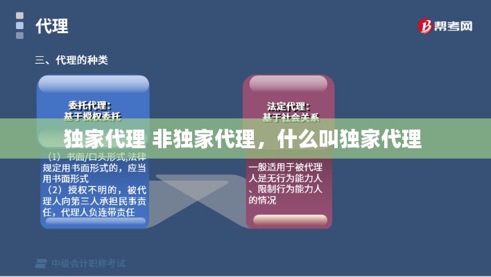 独家代理 非独家代理，什么叫独家代理 