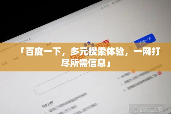 「百度一下，多元搜索体验，一网打尽所需信息」
